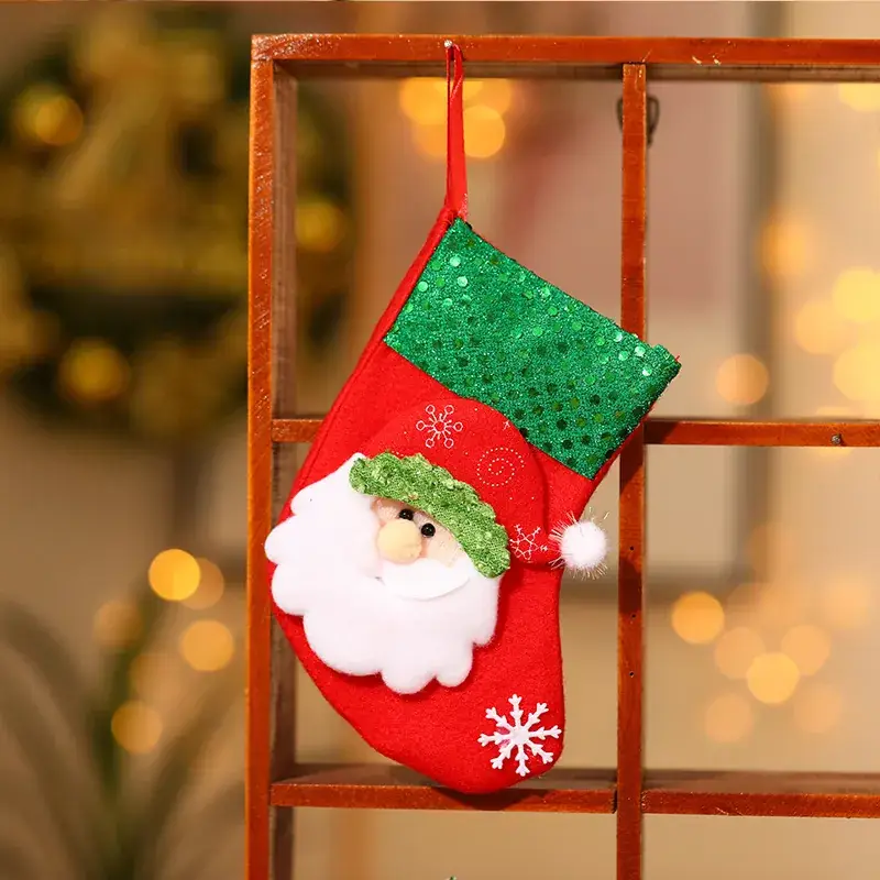 Christmas Cartoon Socks Gift Bag Set of 4 - Image 5