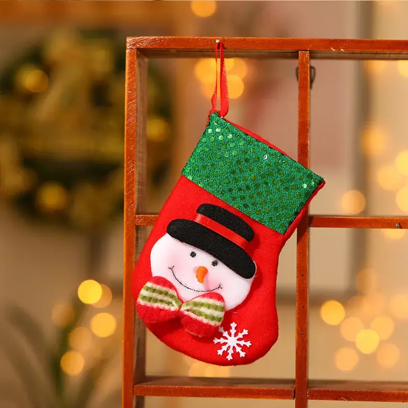 Christmas Cartoon Socks Gift Bag Set of 4 - Image 6