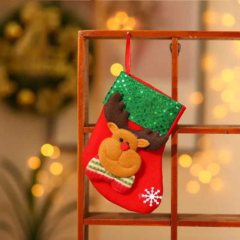 Christmas Cartoon Socks Gift Bag Set of 4 - Image 7