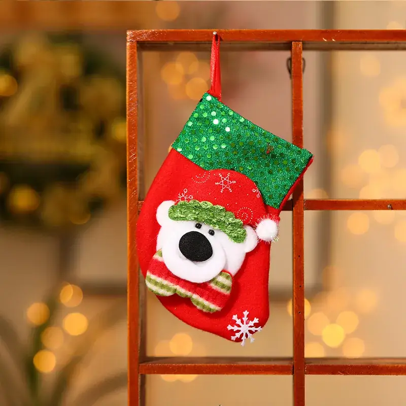 Christmas Cartoon Socks Gift Bag Set of 4 - Image 8