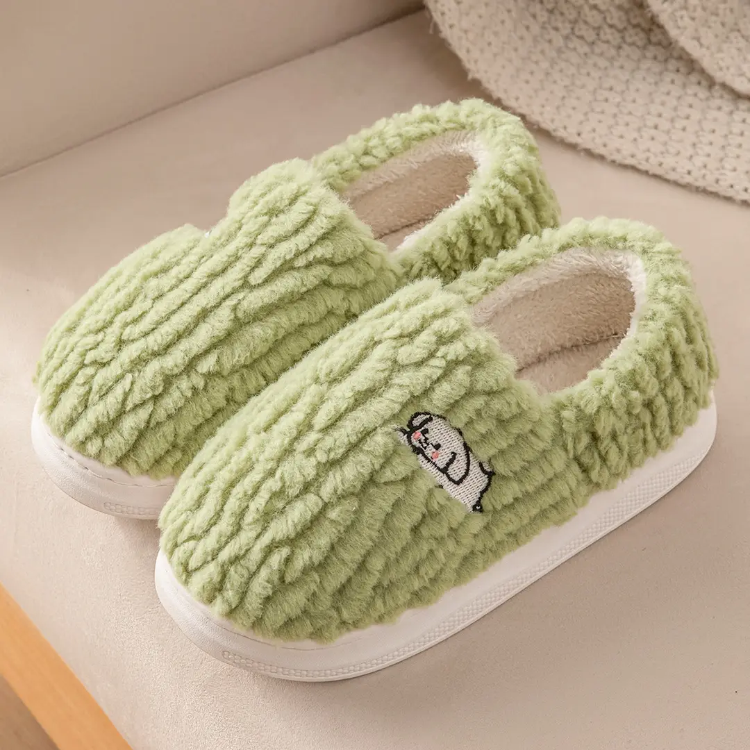 Lidani Cotton Slippers Women's Winter 2023 New Indoor Home Bag with Outer Wear Non-slip Warm Plush Slippers for Men - Image 3