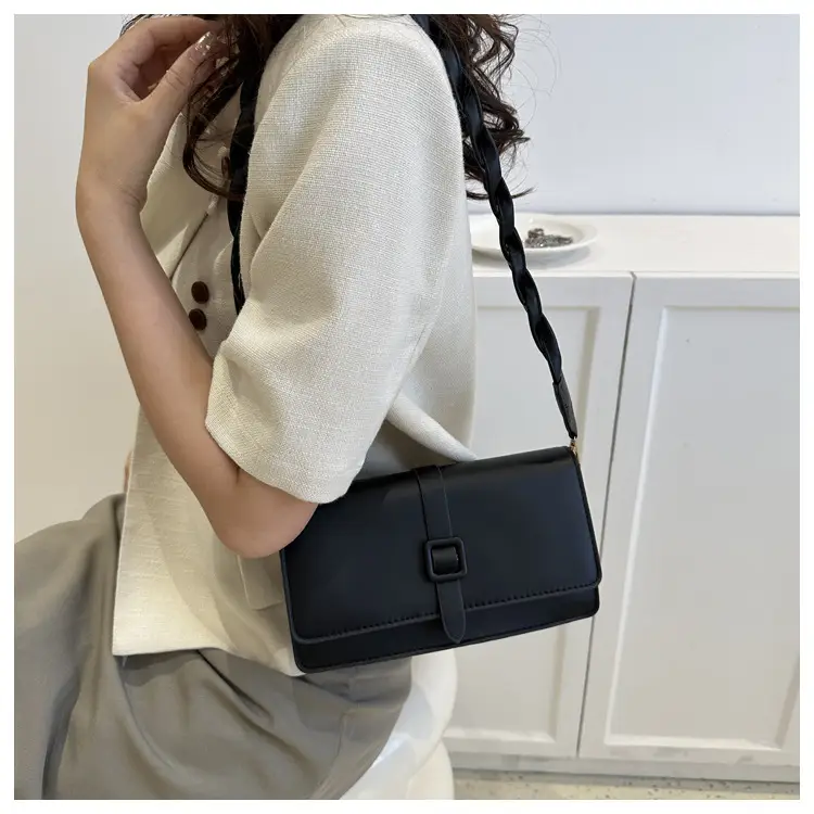 Women's Brown Square Messenger Bag 2024 Spring Summer — feature 15