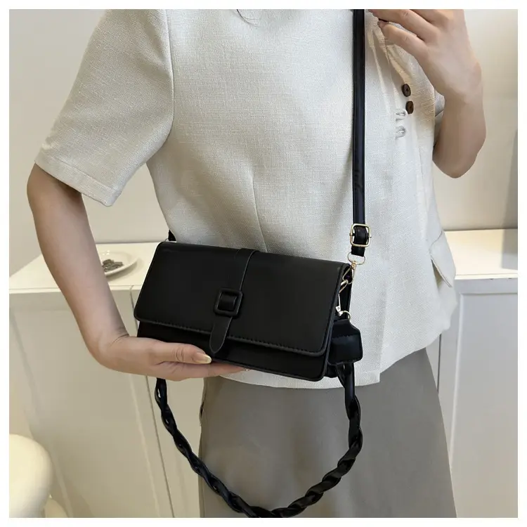 Women's Brown Square Messenger Bag 2024 Spring Summer — feature 19