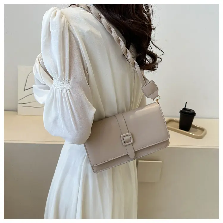 Women's Brown Square Messenger Bag 2024 Spring Summer — feature 21