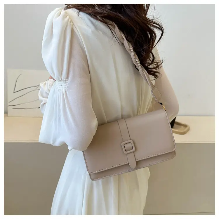Women's Brown Square Messenger Bag 2024 Spring Summer — feature 23