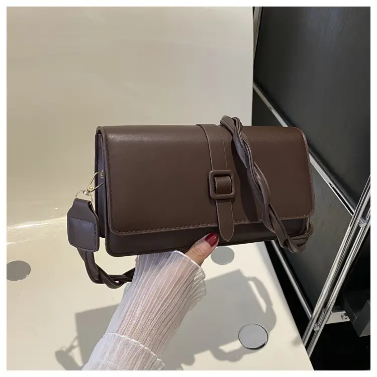 Women's Brown Square Messenger Bag 2024 Spring Summer — feature 30
