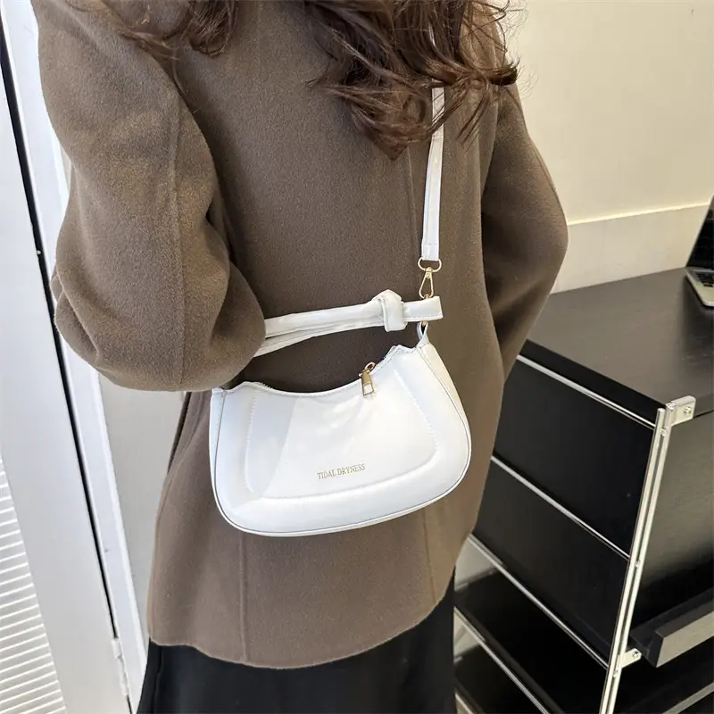 Women French Style Shoulder Crossbody Bag Brown 2023