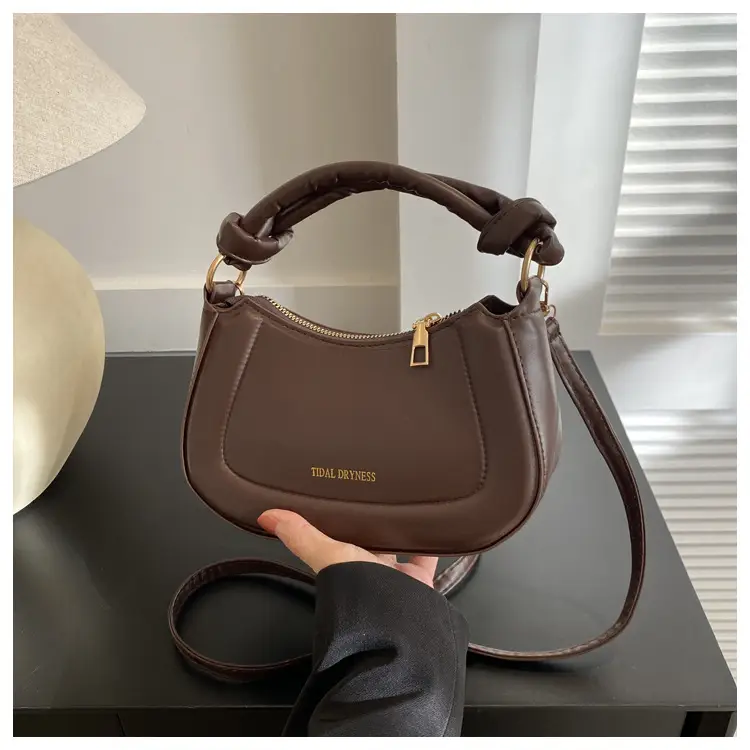 Women French Style Shoulder Crossbody Bag Brown 2023 — feature 13