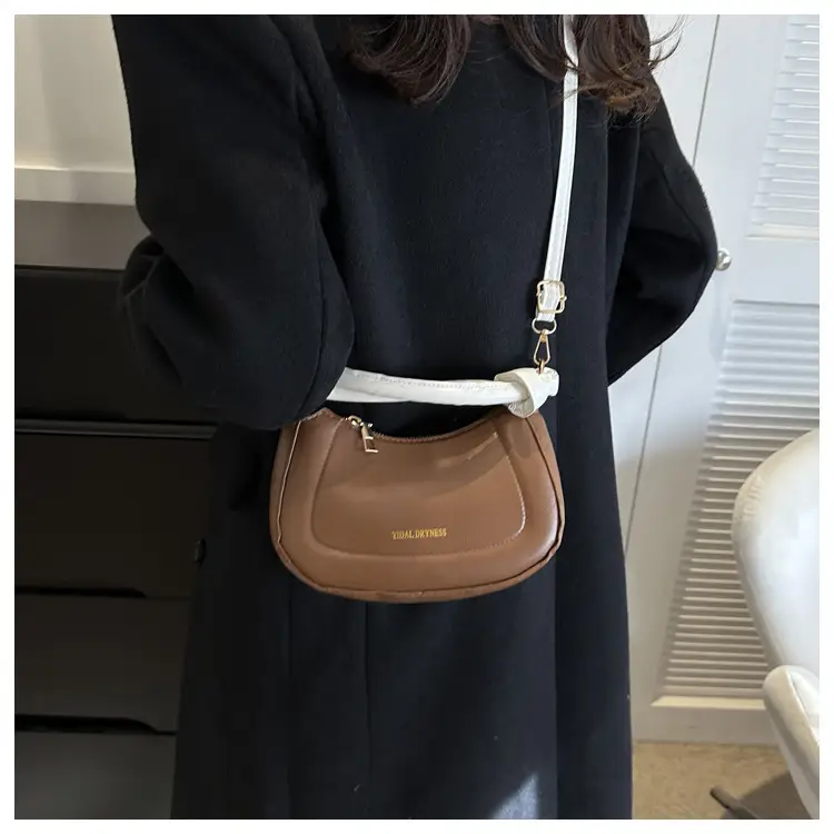 Women French Style Shoulder Crossbody Bag Brown 2023 — feature 21