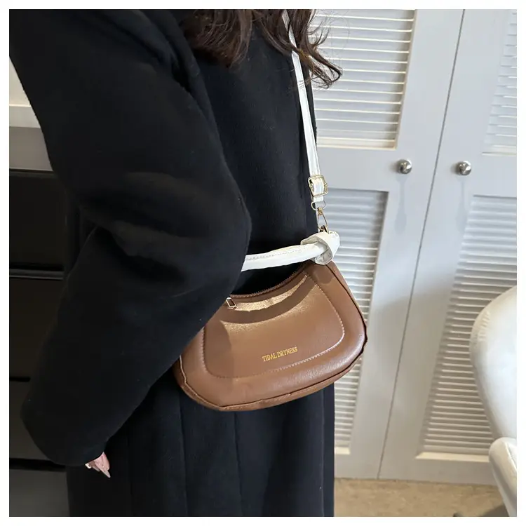 Women French Style Shoulder Crossbody Bag Brown 2023 — feature 22