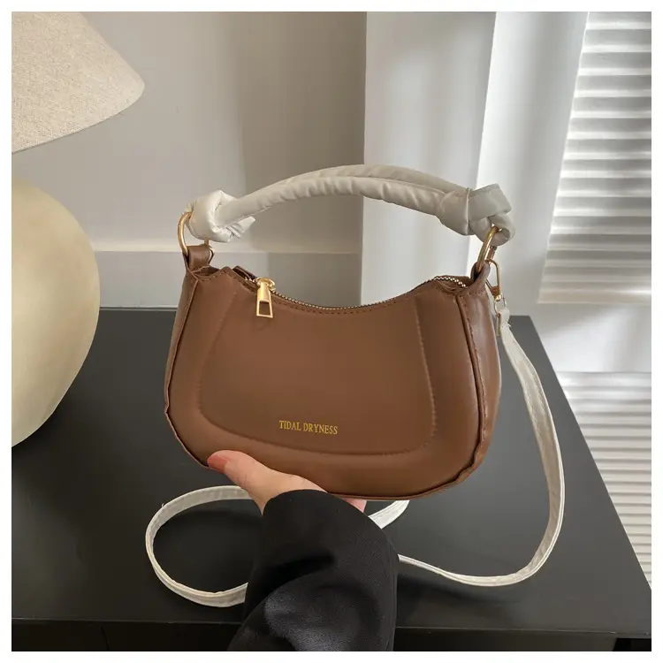 Women French Style Shoulder Crossbody Bag Brown 2023 — feature 9