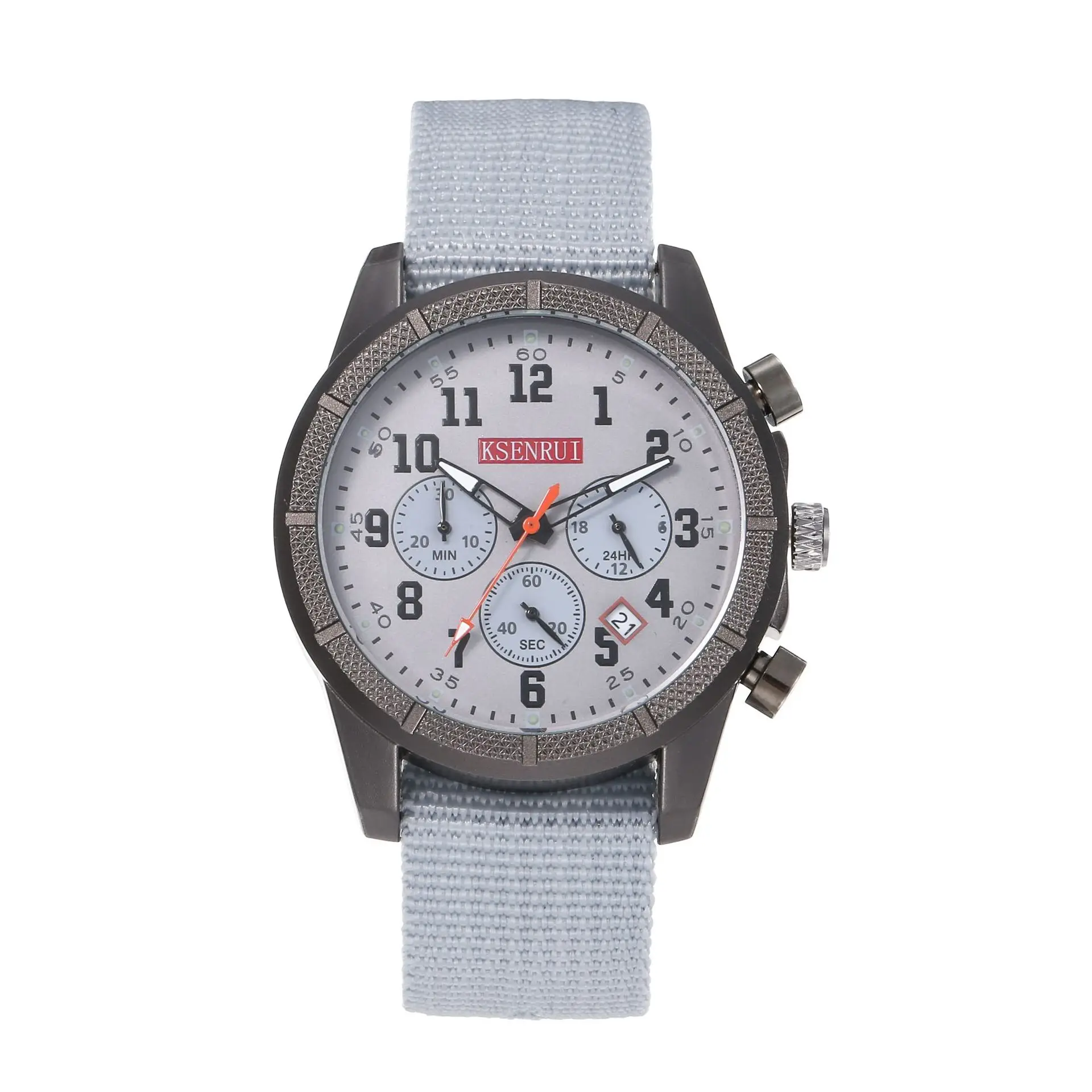 Men's Black Chronograph Quartz Watch with Silicone Band - Image 6