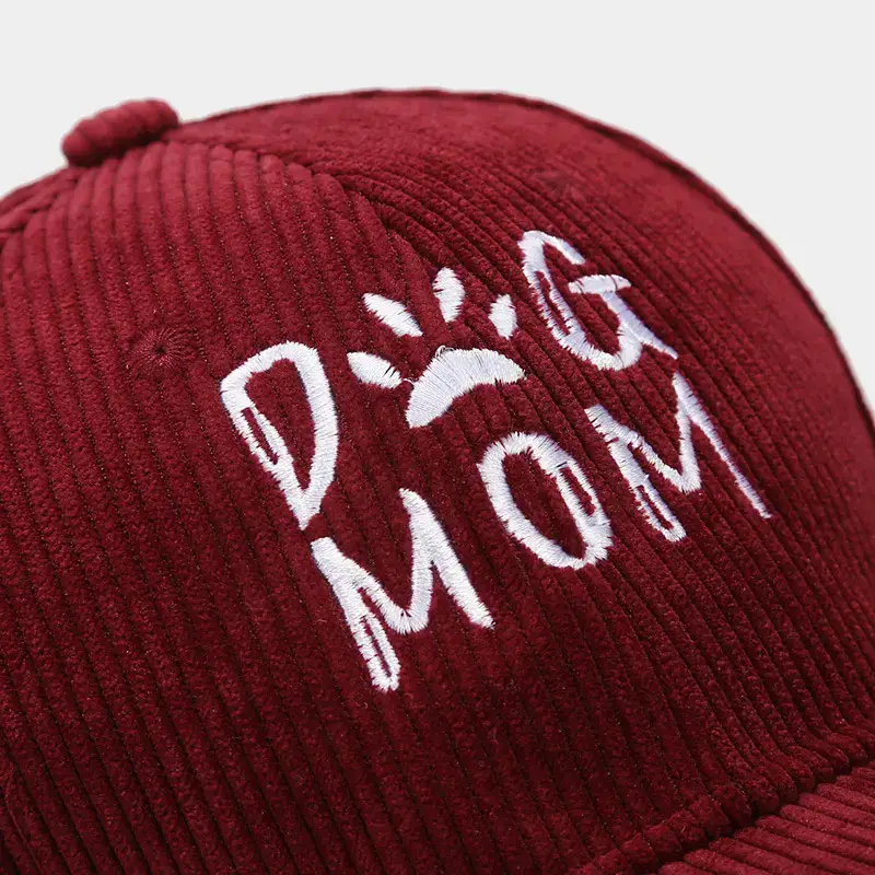 Black Embroidered Dog Mom Cap for Women — feature 11