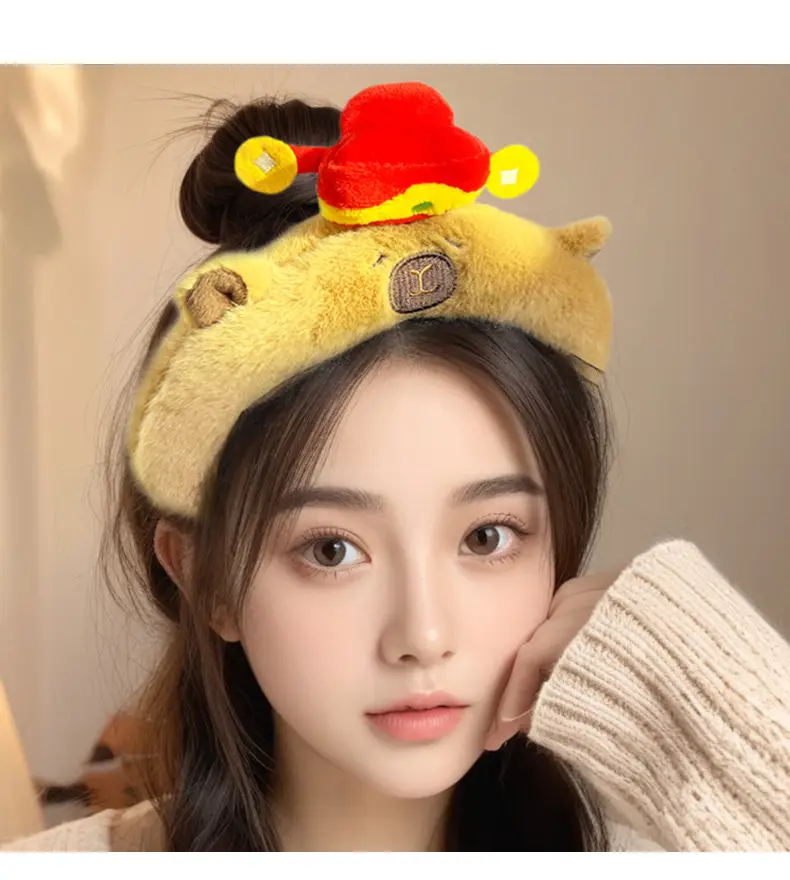 God of wealth hat bear headband