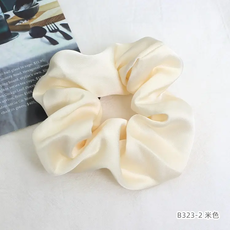 Silk Satin Hair Band Brown Large Size - Image 2
