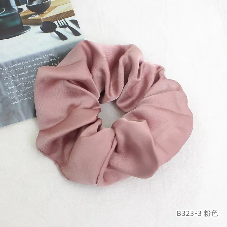 Silk Satin Hair Band Brown Large Size - Image 3