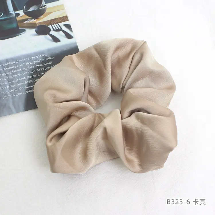 Silk Satin Hair Band Brown Large Size - Image 6
