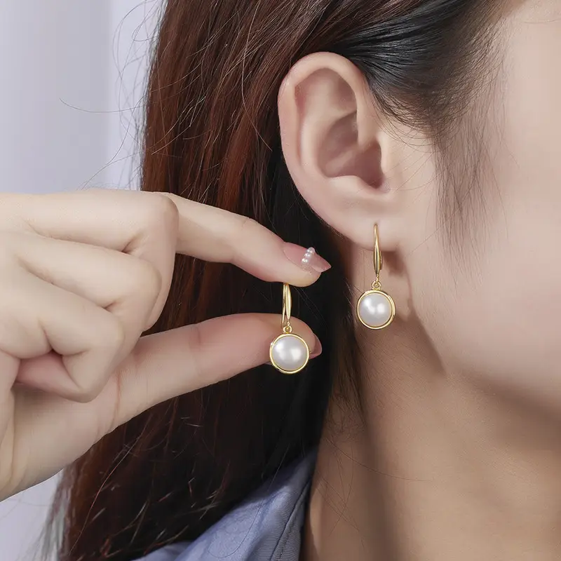 Natural Pearl Ear Hooks 2023 Fashion Jewelry - Image 10
