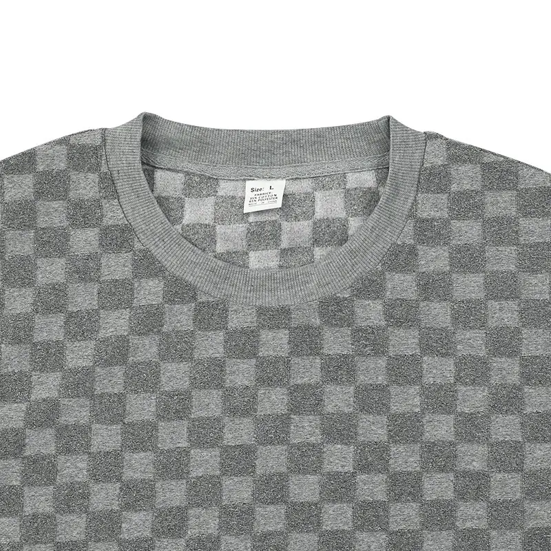 Men's Heavy Jacquard Sweatshirt White Black Gray Brown — feature 22