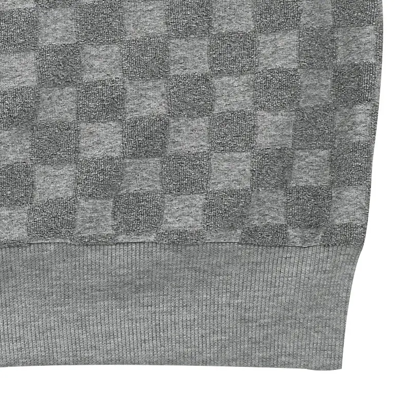 Men's Heavy Jacquard Sweatshirt White Black Gray Brown — feature 24