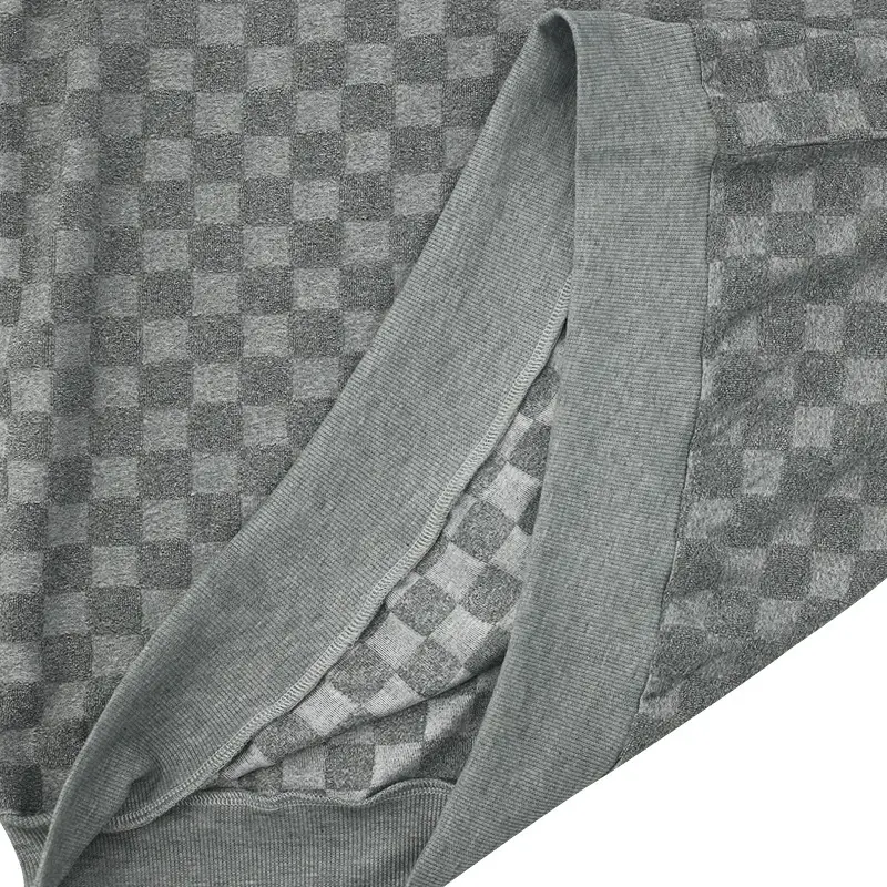 Men's Heavy Jacquard Sweatshirt White Black Gray Brown — feature 25