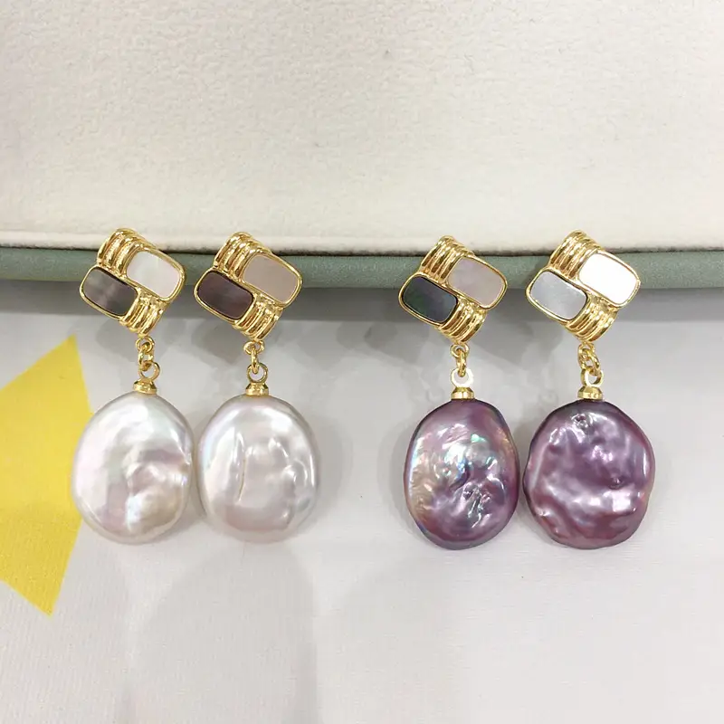 Natural Pearl Earrings Women S925 Sterling Silver - Image 4