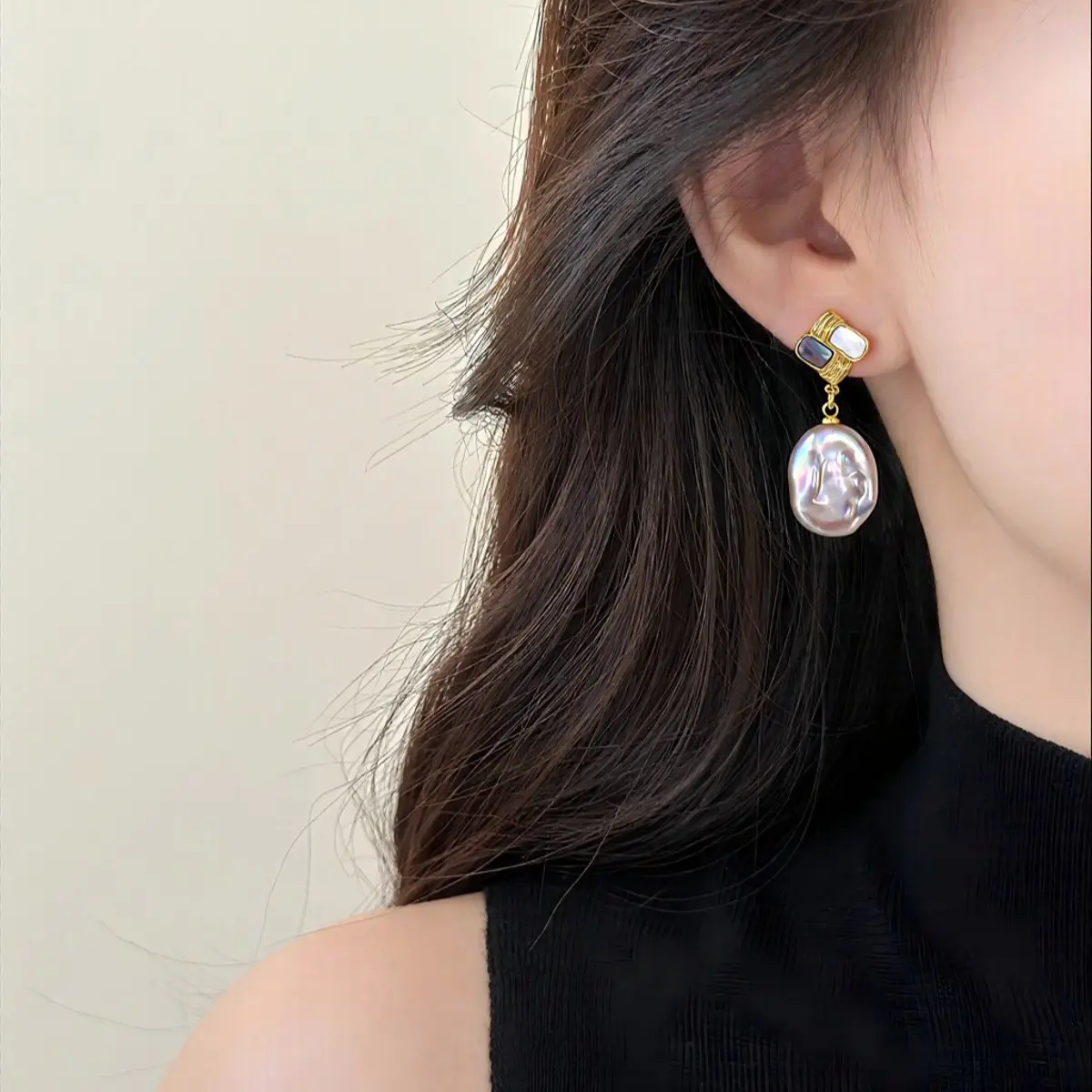 Natural Pearl Earrings Women S925 Sterling Silver - Image 5
