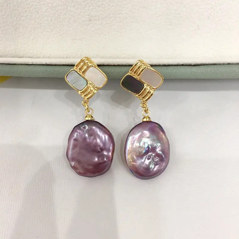 Natural Pearl Earrings Women S925 Sterling Silver — feature 6