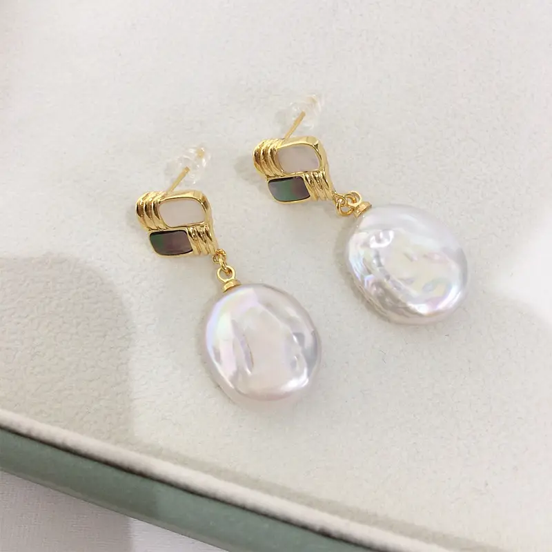Natural Pearl Earrings Women S925 Sterling Silver — feature 9