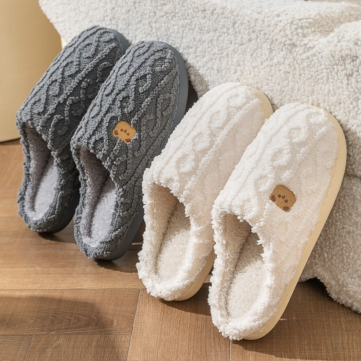 Furry Cotton Slippers for Women Winter 2026 - Image 5