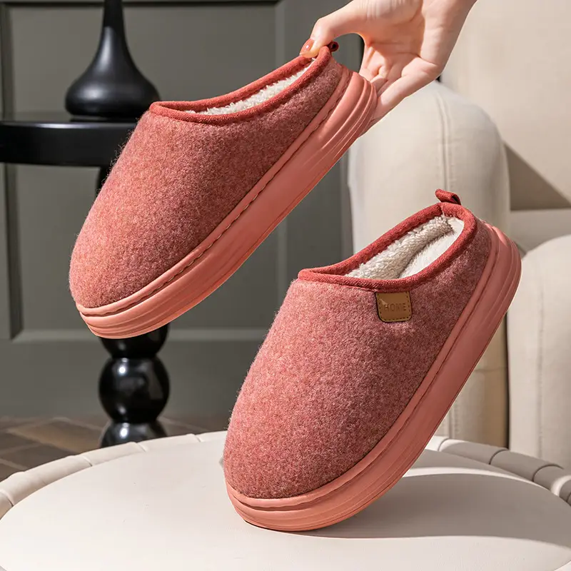 Cotton Slippers Women's Autumn and Winter Household Non-slip Plush Warm Couple's Winter Indoor Home Plus Fluff Slippers for Men - Image 8