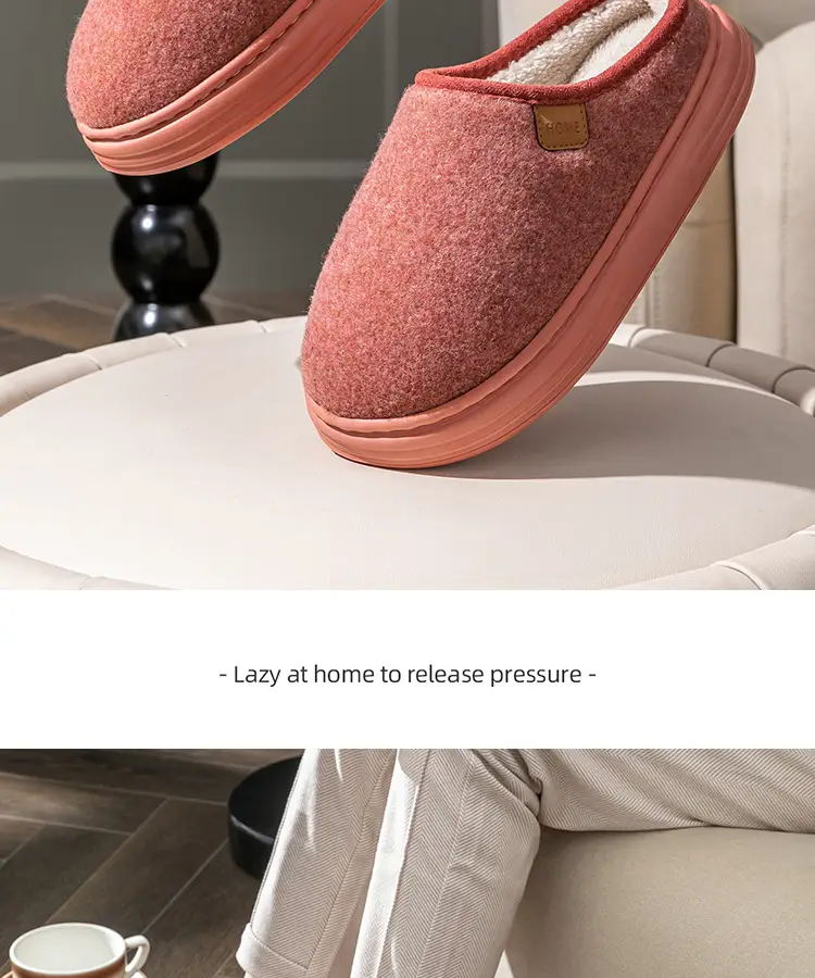 Cotton Slippers Women's Autumn and Winter Household Non-slip Plush Warm Couple's Winter Indoor Home Plus Fluff Slippers for Men — feature 17