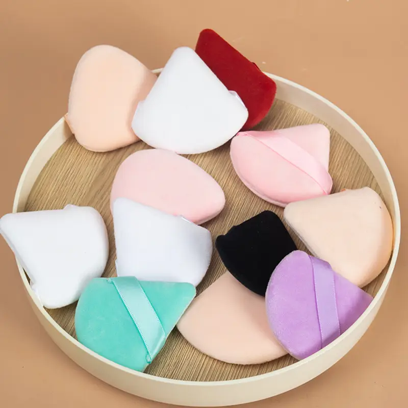 Triangle Makeup Sponge Double Sided Soft Crystal Velvet — feature 1