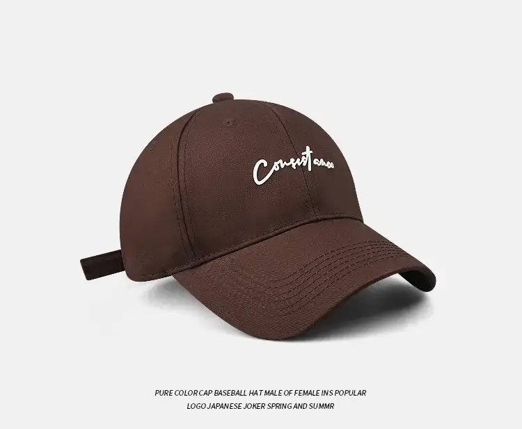 Pink Embroidered Korean Style Baseball Cap for Men Women — feature 19
