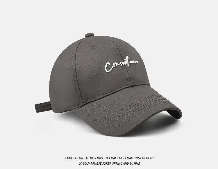 Pink Embroidered Korean Style Baseball Cap for Men Women — feature 20