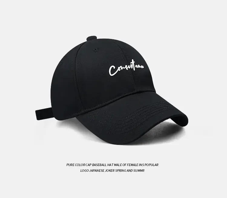 Pink Embroidered Korean Style Baseball Cap for Men Women — feature 21