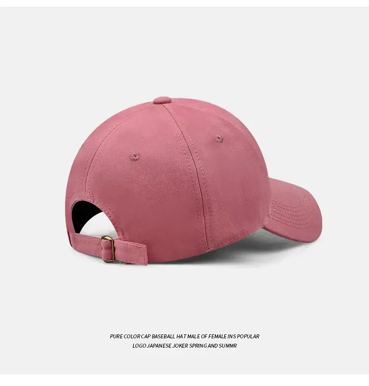 Pink Embroidered Korean Style Baseball Cap for Men Women — feature 8