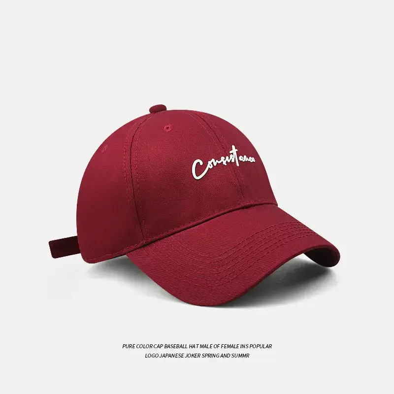Pink Embroidered Korean Style Baseball Cap for Men Women - Image 7