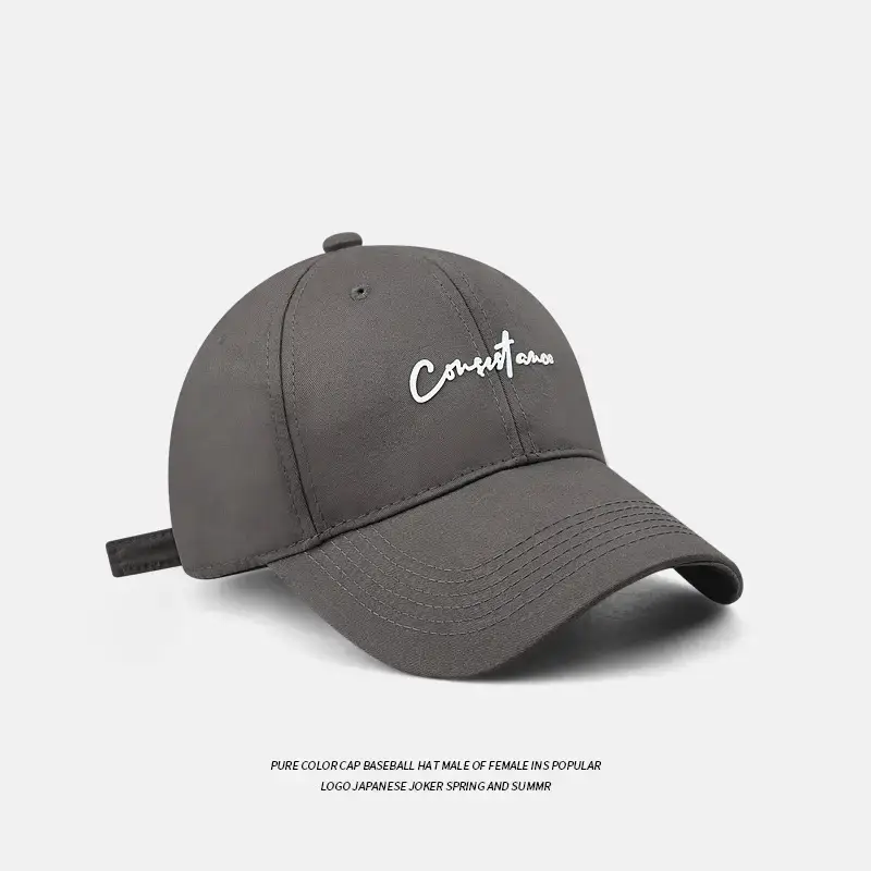 Pink Embroidered Korean Style Baseball Cap for Men Women - Image 8