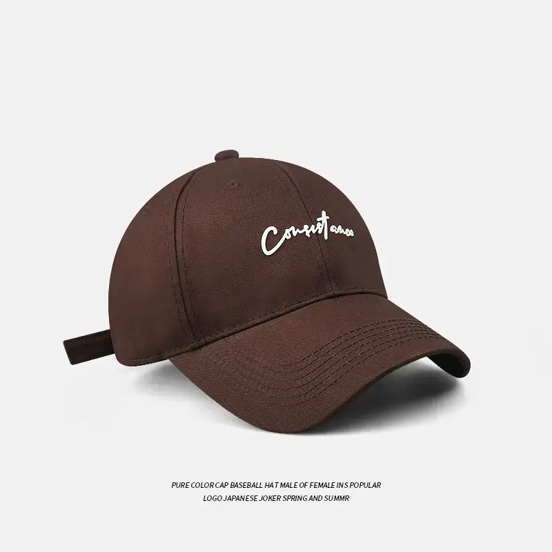 Pink Embroidered Korean Style Baseball Cap for Men Women - Image 9