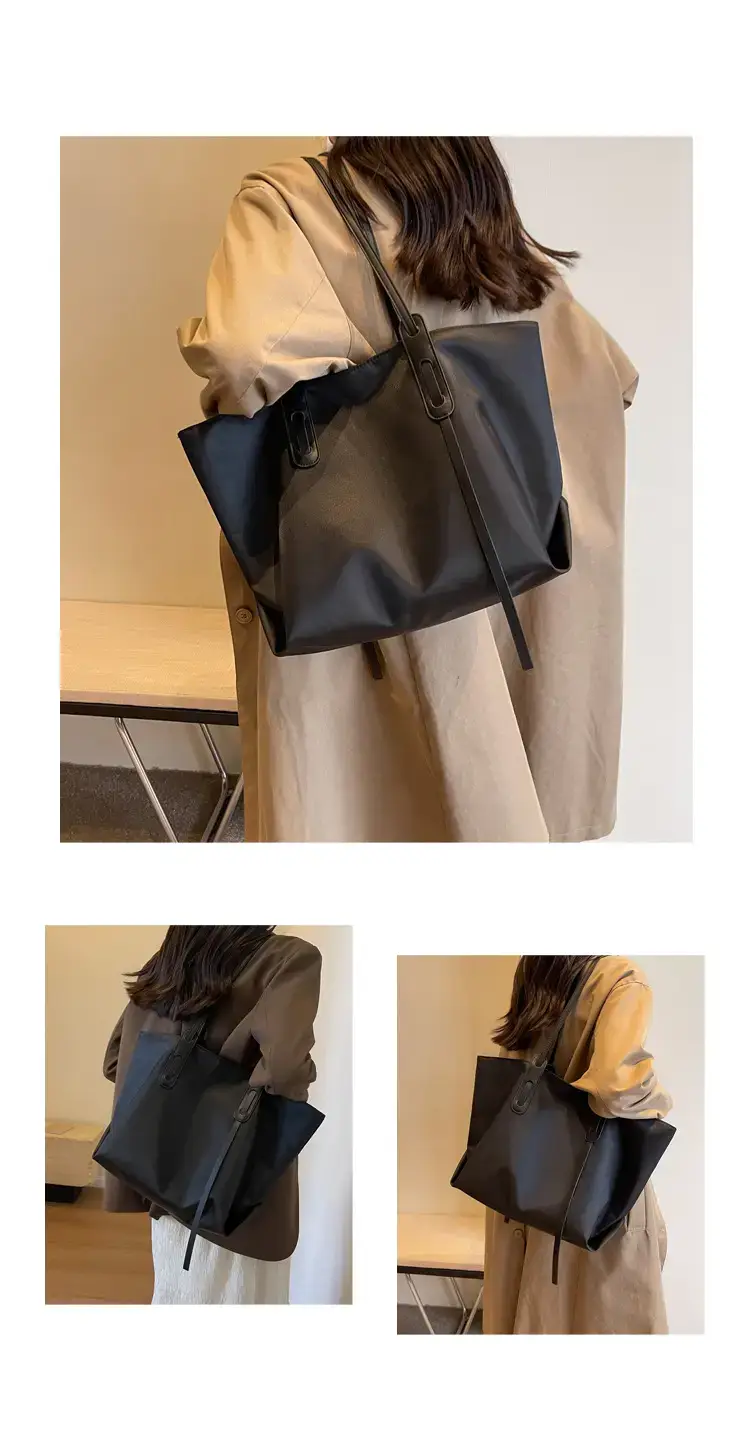 Black Oxford Tote Bag for Women Large Capacity — feature 10