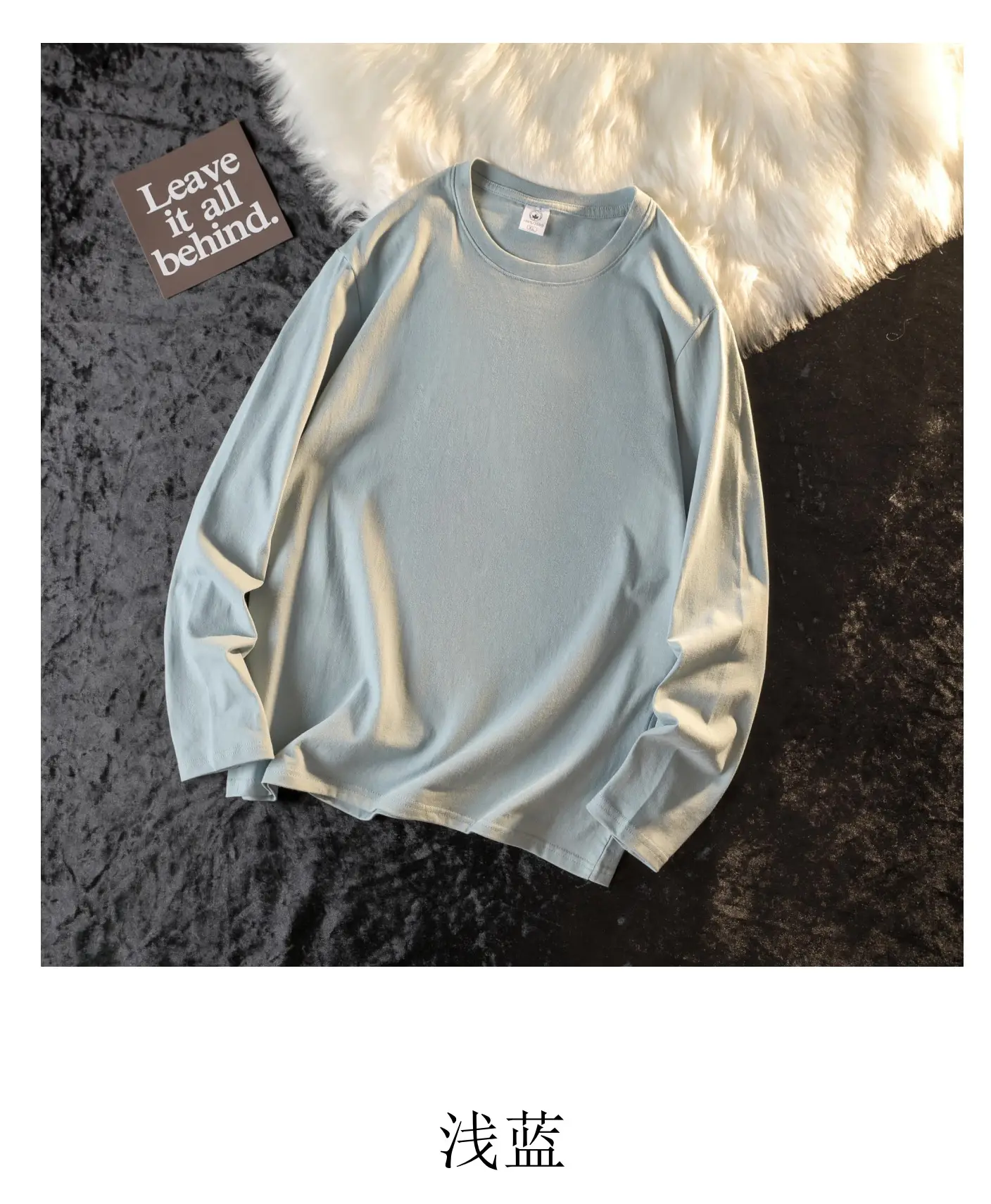 White Long Sleeve T-Shirt for Men Women Korean Style Slim Fit - Image 8