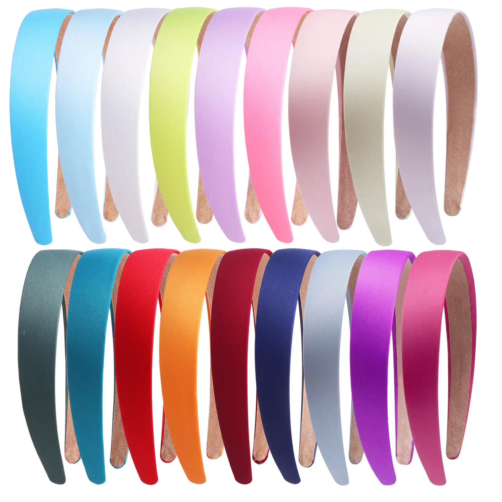 Red Satin Hairband 3cm Wide Bristle Handmade — feature 5