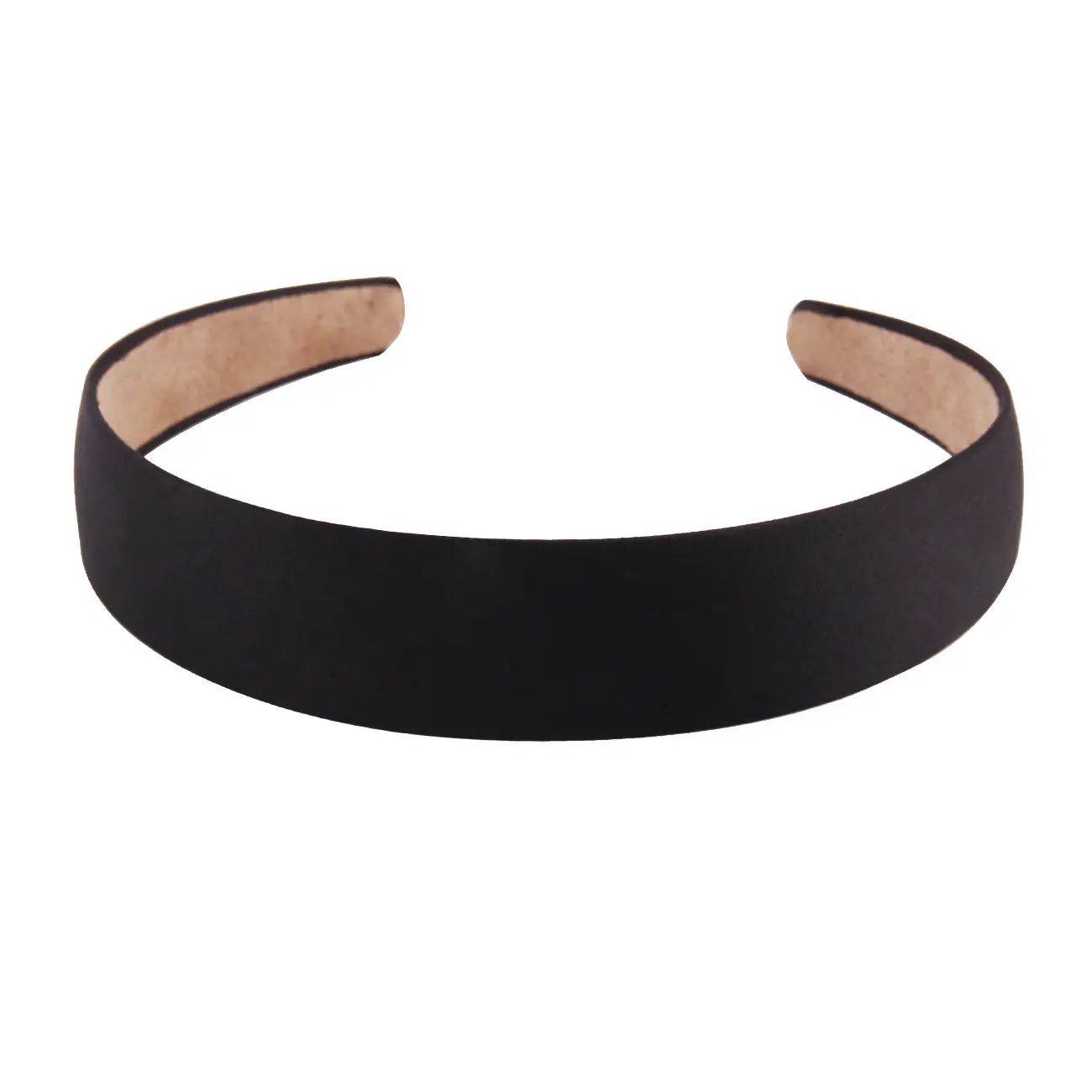 Red Satin Hairband 3cm Wide Bristle Handmade - Image 2