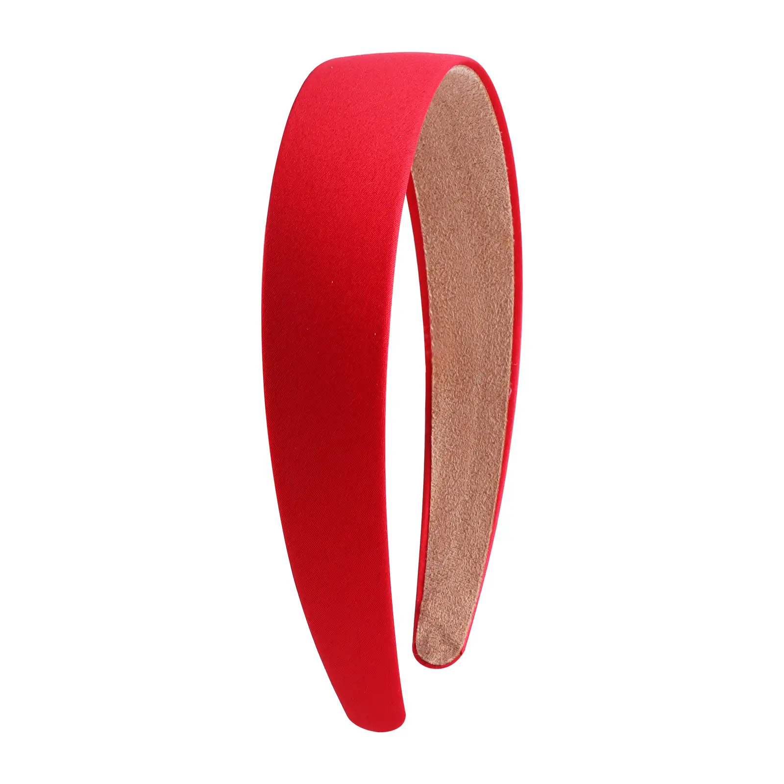 Red Satin Hairband 3cm Wide Bristle Handmade - Image 20