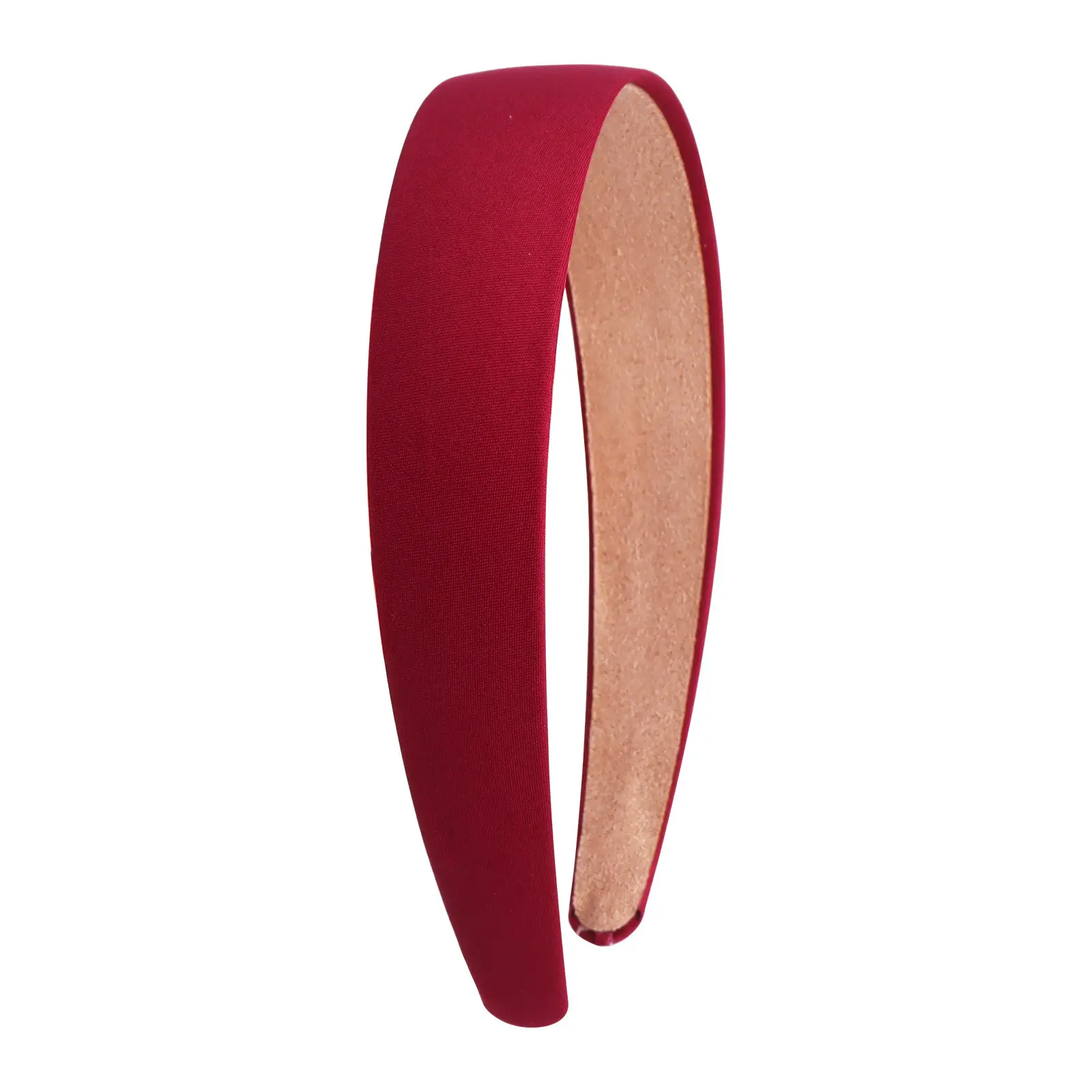 Red Satin Hairband 3cm Wide Bristle Handmade - Image 22