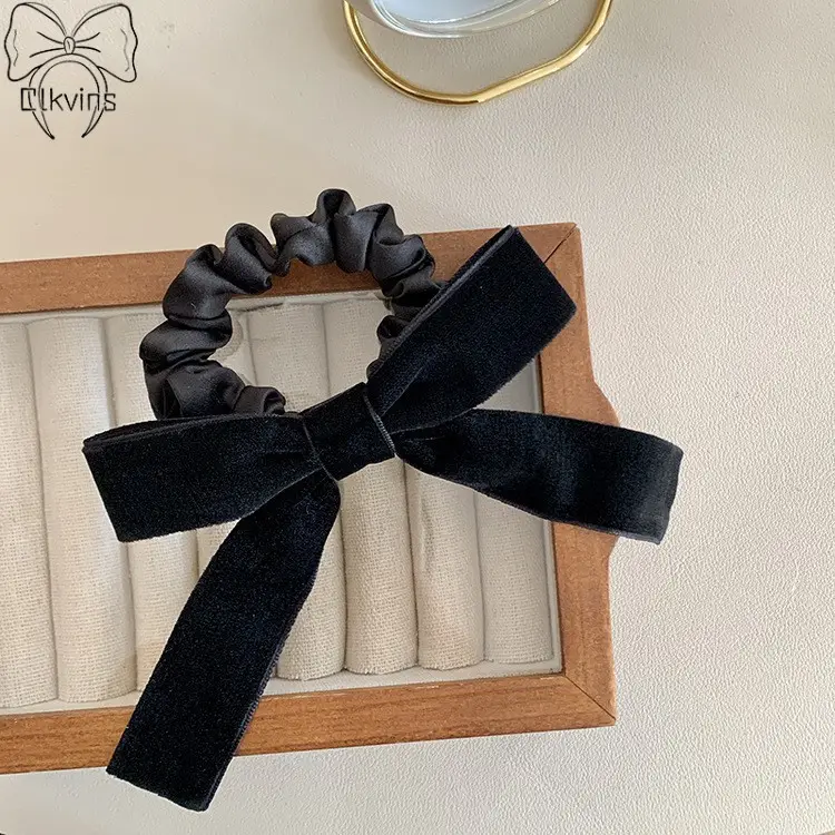 Black Velvet Hair Tie for Women 2023 New Autumn Winter — feature 14