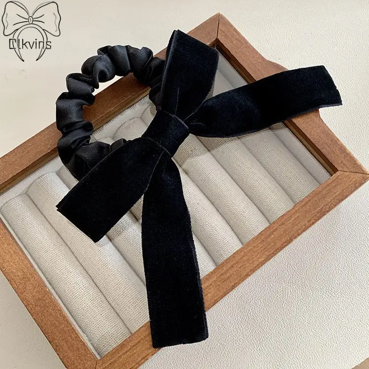 Black Velvet Hair Tie for Women 2023 New Autumn Winter — feature 15
