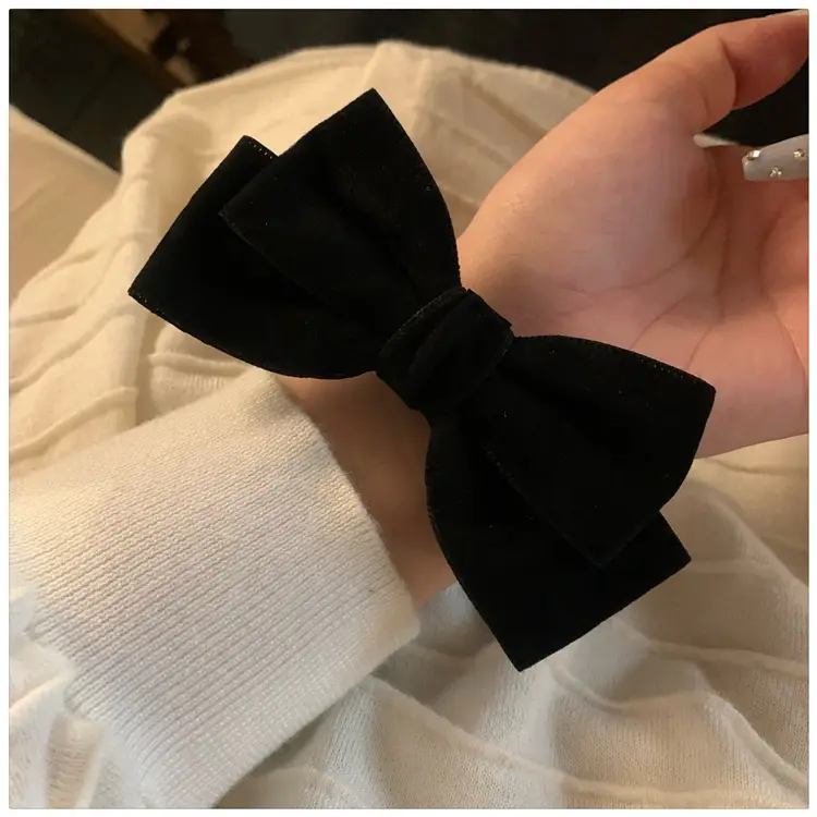 Black Velvet Hair Tie for Women 2023 New Autumn Winter — feature 7