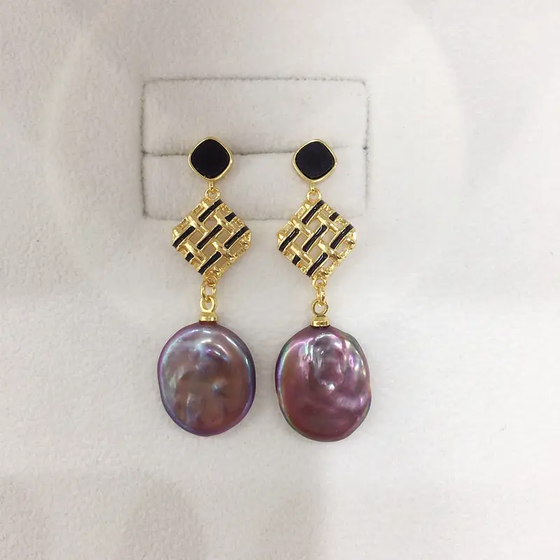 Natural FreShwater Baroque Pearl Earrings for Women
